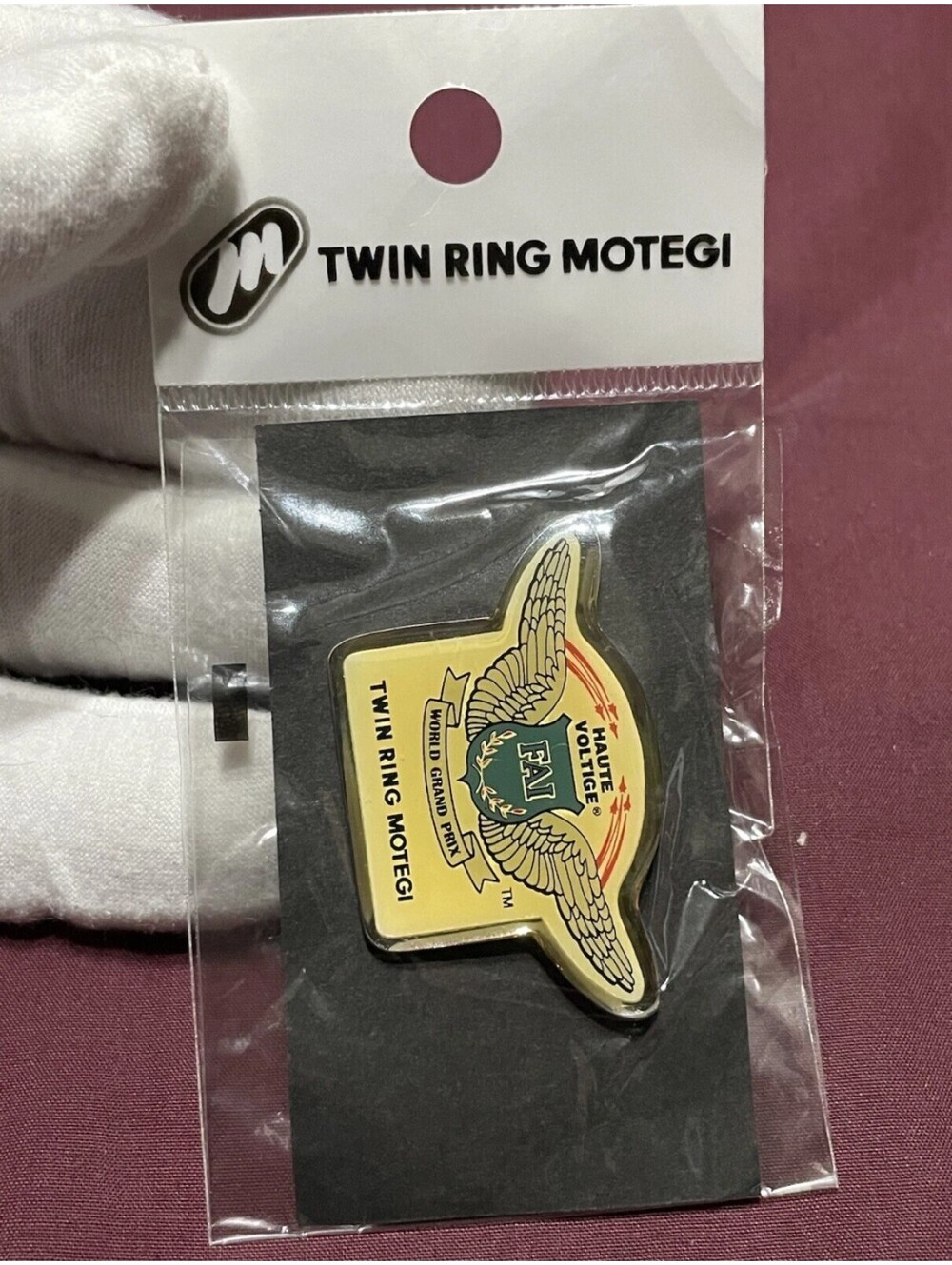 Twin Ring Motegi Pin Enamel Pin Vintage Japan World Grand Prix.